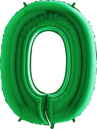 Ballongkungen Tallballong Grønn Metallic Siffer 0 030GR