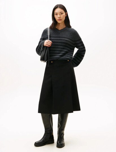 Tommy Hilfiger Punto Gb Knee Skirt - Black - 38