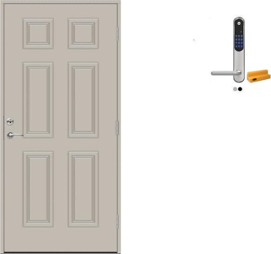 Ytterdør Swedoor Advance-Line Classic Ravel med Yale Doorman Classic Home