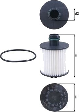 Oljefilter MAHLE ORIGINAL OX 1171D Oljefilter MAHLE ORIGINAL OX 1171D