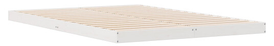 Gulv Sengramme Hvit 140x210 cm Massivt Tre Furu