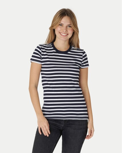 Neutral Organic - Ladies Fitted T-shirt Blå, Hvit