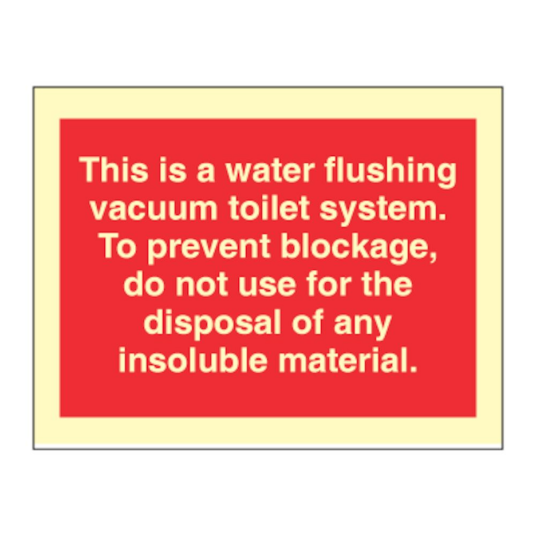 This is a water flushing toilet - Selvklebende vinyl - 100 x 150 mm