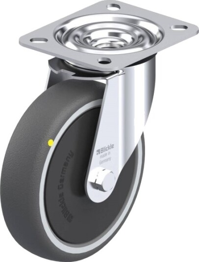 Blickle 852153 Le-Path 125Kf-Els Hjul, Hjuldiameter 125 Mm, Bæreevne (Maks.) 150 Kg, 1 Stk