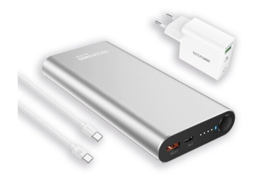 Realpower Pb-20000Pd, 20000 Mah, Lithium-Ion (Li-Ion), Quick Charge 3.0, Aluminium