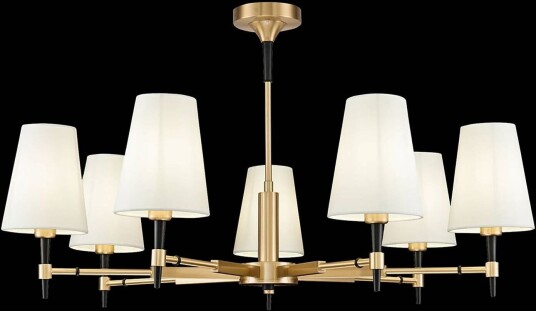 Maytoni Lysekrone Zaragoza, dimbar, Messing / gull, Stue / spisestue, Metall, Moderne