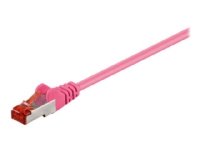 MicroConnect - Nettverkskabel - RJ-45 (hann) til RJ-45 (hann) - 3 m - 5.6 mm - foliebelagt uskjermet tvinnet kabelpar (F/UTP) - CAT 6 - rund, uten hindringer, flertrådet - rosa