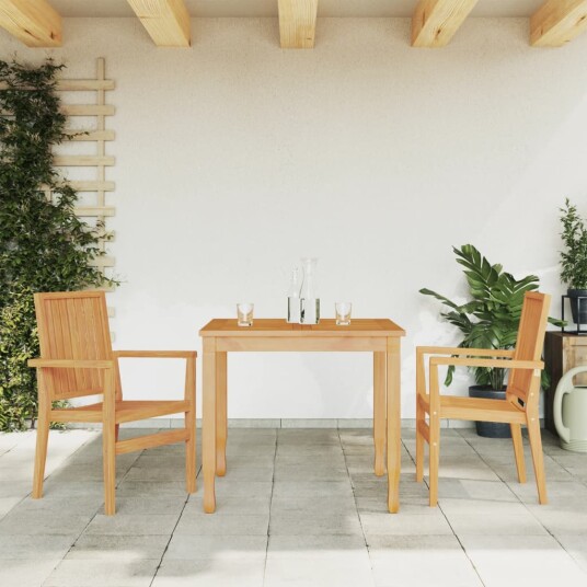 vidaXL Stablebare hagestoler 2 stk 56,5x57,5x91 cm heltre teak vidaXL Stablebare hagestoler 2 stk 56,5x57,5x91 cm heltre teak