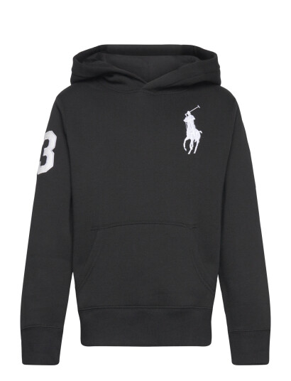 Ralph Lauren Kids Big Pony Fleece Hoodie Black 132 137