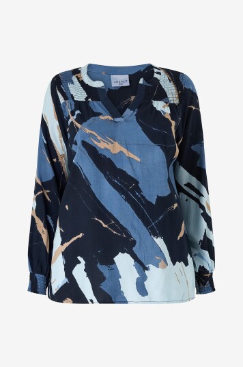 Zhenzi   Bluse Zh anity 1205 L/S   Blå