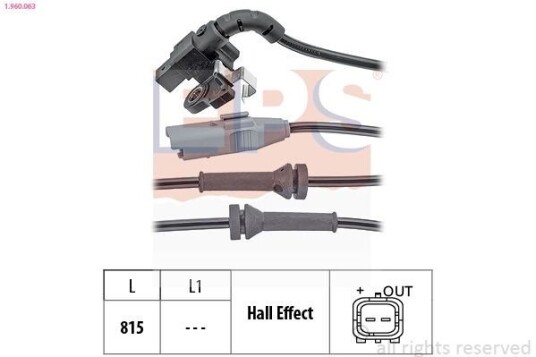 Sensor, ABS EPS 1.960.063 Sensor, ABS EPS 1.960.063
