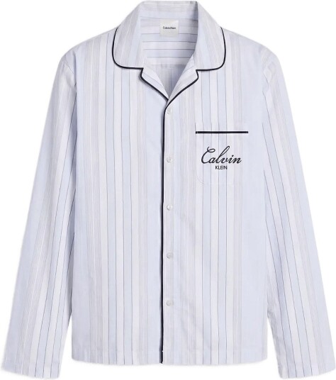 Calvin Klein Script L/S Button Down Blue L