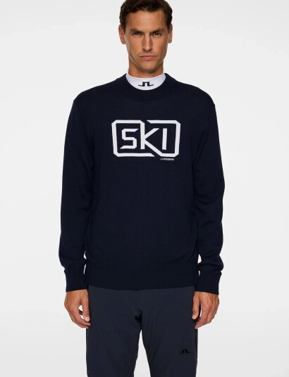 J. Lindeberg William Knitted Sweater - Navy - XXL