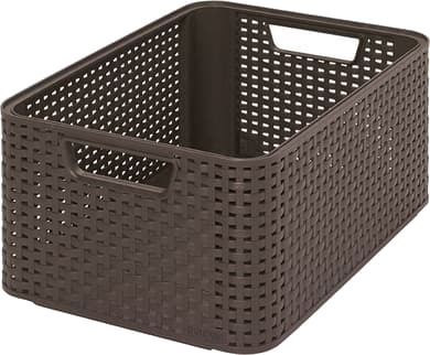 Curver Style M Lager kurv Brun Rattan vifte Monokromatisk Baderom Soverom 386 mm
