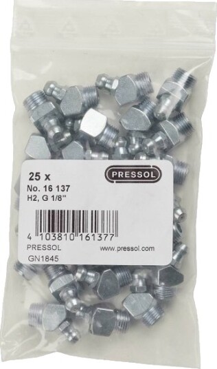 Pressol Kónisk Smørenippel H2 45° G 1/8 Vz Vk 25 Stk. 16 137 Pressol Kónisk Smørenippel H2 45° G 1/8 Vz Vk 25 Stk. 16 137