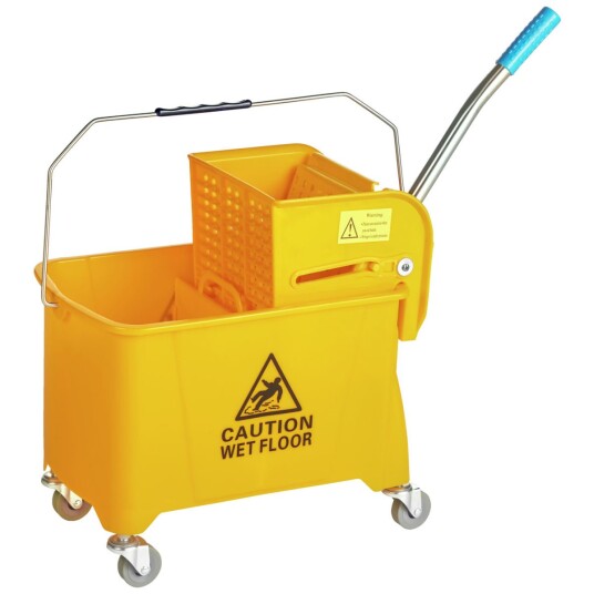 PULSIVA Bøtte Clean Basic med presse 49x28x69 cm (LxBxH) Gul PULSIVA Bøtte Clean Basic med presse 49x28x69 cm (LxBxH) Gul