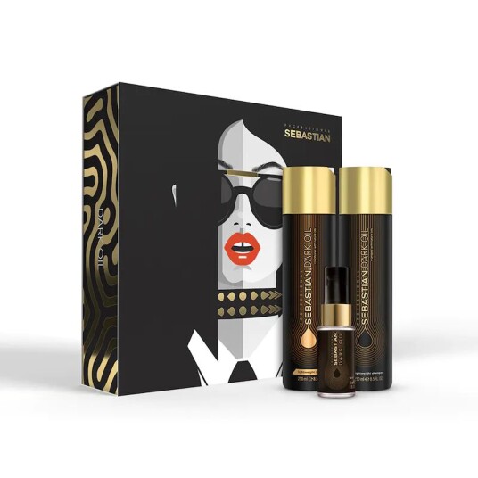 Sebastian Professional Dark Oil Gift Box 2 x 250 ml + 30 ml Gaveeske