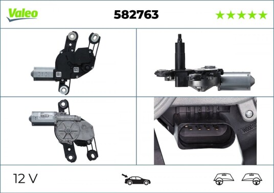 VALEO 582763 Vindusviskermotor VALEO 582763 Vindusviskermotor