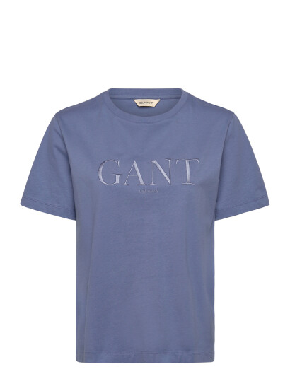 GANT Reg Tonal Graphic Ss T-Shirt - Blue - S