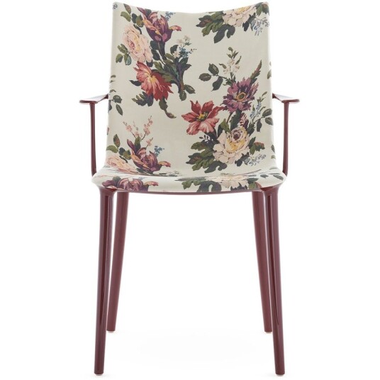 Kartell H.H.H. Stol Polstret Stoff Vinrød / Dragonfly