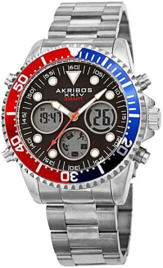 Akribos XXIV Herreklokke AK1094SSBK Divers Sort/Stål Ø44 mm