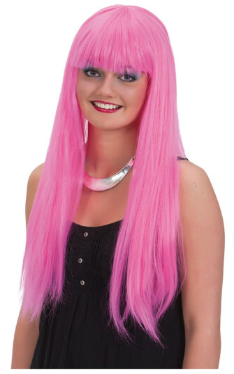 Hisab/Joker Company AB Lang Rosa Parykk med Lugg - One size Hisab/Joker Company AB Lang Rosa Parykk med Lugg - One size