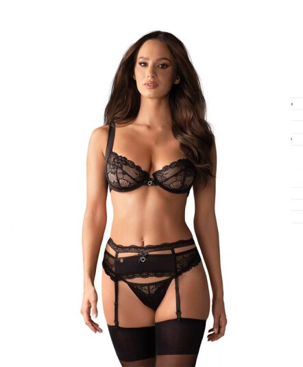 Obsessive Heartina Hofteholdersett m/ BH og String L/XL