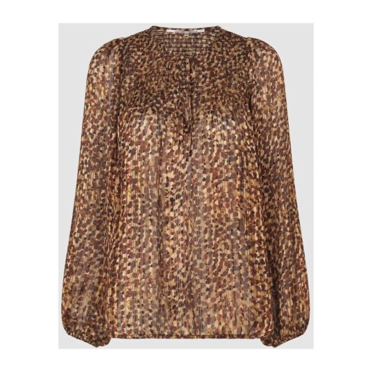 Second Female Mørkebrun Second Female Nutmeg Blouse Bluse Oransje S
