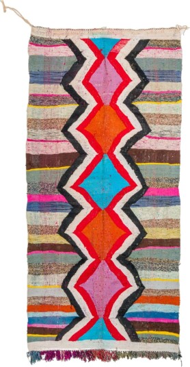 Marokkansk Boucherouite teppe 130 x 260 cm Størrelse: 130 x 260 cm