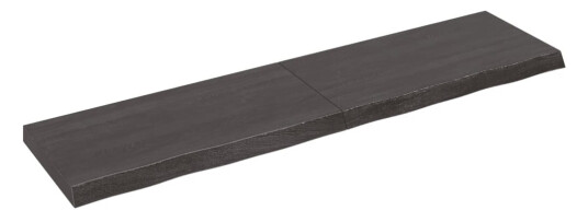 vidaXL Vegghylle m?rkegr? 160x40x6 cm behandlet heltre eik