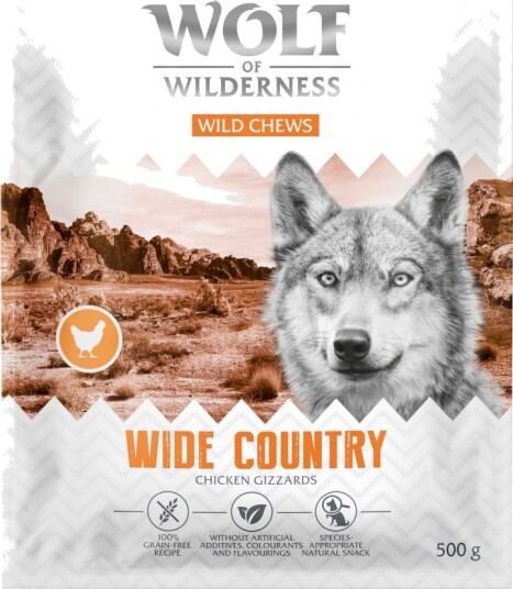 Wolf Of Wilderness Kyllingmager Wide Country Sparepakke 3 X 500 G