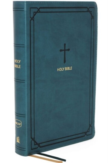 NKJV, EndofVerse Reference Bible, Compact, Leathersoft, Teal, Red Letter, Comfort Print  Holy Bible, New King James Version