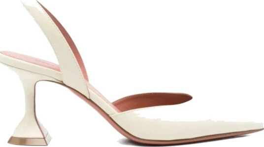 Amina Muaddi Dame Sko Beige 37 EU,
