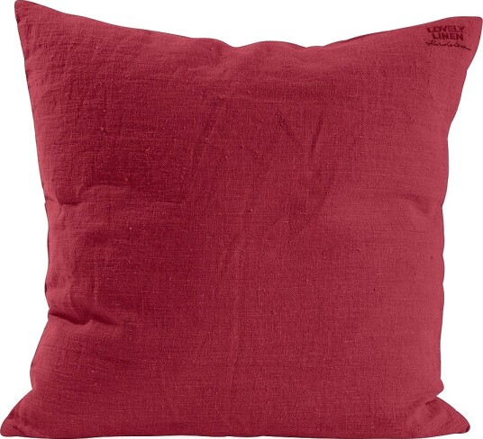 Lovely Linen   Putetrekk Lovely i vasket lin   Rød