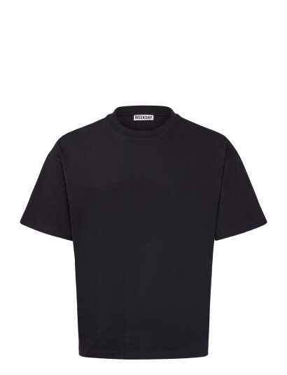Weekday Great Boxy Heavyweight T-Shirt - Navy - S