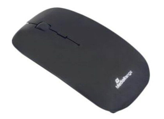 MediaRange MROS215 - mouse - 2.4 GHz - glossy black - Mus - Optisk - 3 knapper - Svart