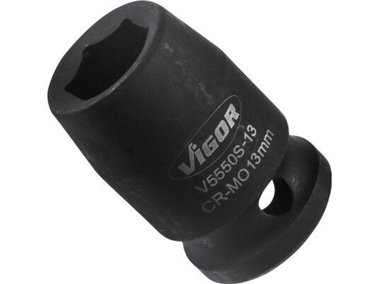 Vigor V5550s-13, Stikkontakt, 1/2", Metrisk, 1 Hoder, 13 Mm, Matt