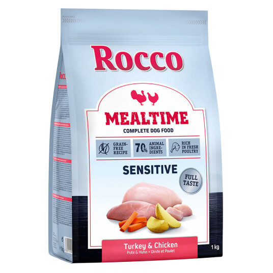 Rocco Mealtime 1 kg Til Prøvepris! Sensitive: Kalkun & Kylling