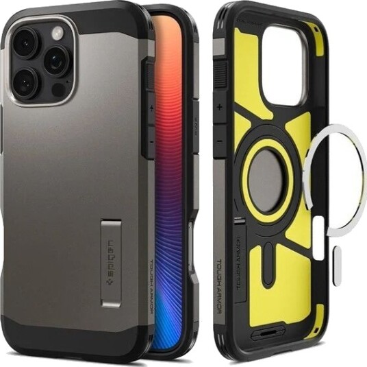 Spigen Tough Armor MagSafe-deksel Gunmetal for iPhone 16 Pro Max