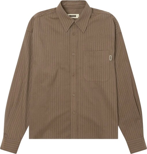 Woodbird Wbxing Hb Stripe Shirt Khaki green S
