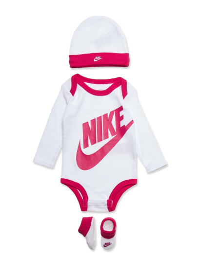 Nike C1-Bodysuit+Hat+Bootie Pink 74-80 Nike C1-Bodysuit+Hat+Bootie Pink 74-80