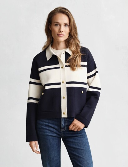 GANT Color Blocked Cardigan   Navy   XXL