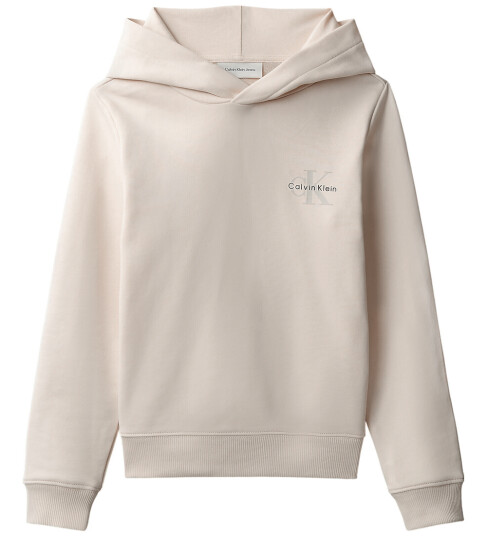 Calvin Klein Small Monogram Hoodie - Cream - 164 Calvin Klein Small Monogram Hoodie - Cream - 164