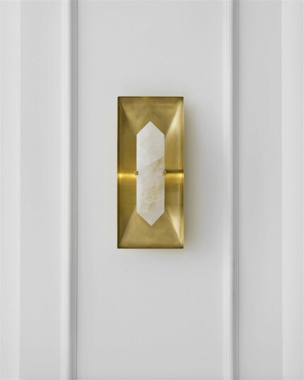 Halcyon vägglampa rektangel antik mässing Halcyon vägglampa rektangel antik mässing
