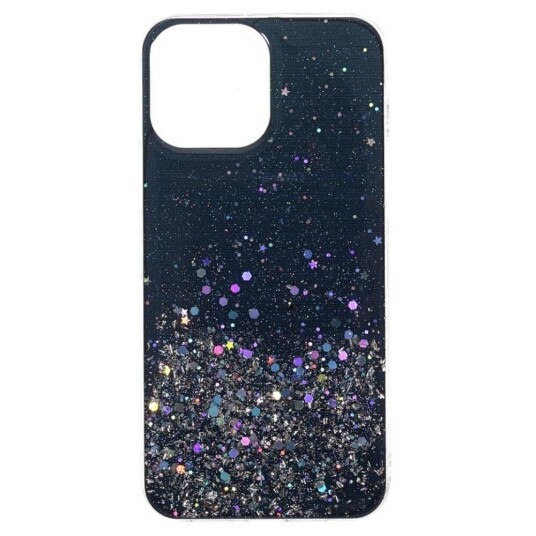 INCOVER iPhone 13 Mini Glitter Deksel - Svart