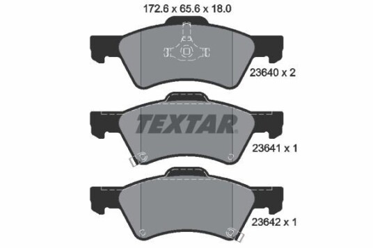 Bremseklosser TEXTAR 2364001 Bremseklosser TEXTAR 2364001