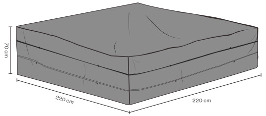 Brafab Møbeltrekk (Pustende stof) Til sofagruppe 220 x 220 x 70 cm Svart