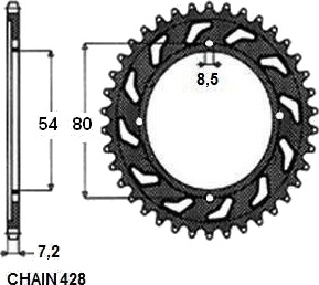 SUNSTAR 1-2117-45 Kjedehjul SUNSTAR 1-2117-45 Kjedehjul