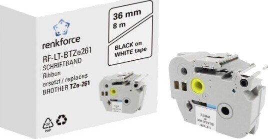 Renkforce Rf 6027800 Svart På Hvitt Permanent Akryl Kontinuerlig Etikett Tze Grå Brother