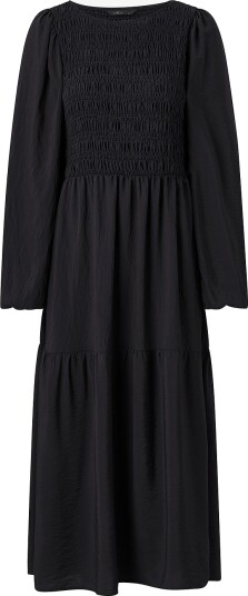 Ellos Collection Maxikjole med vaffelsøm Svart